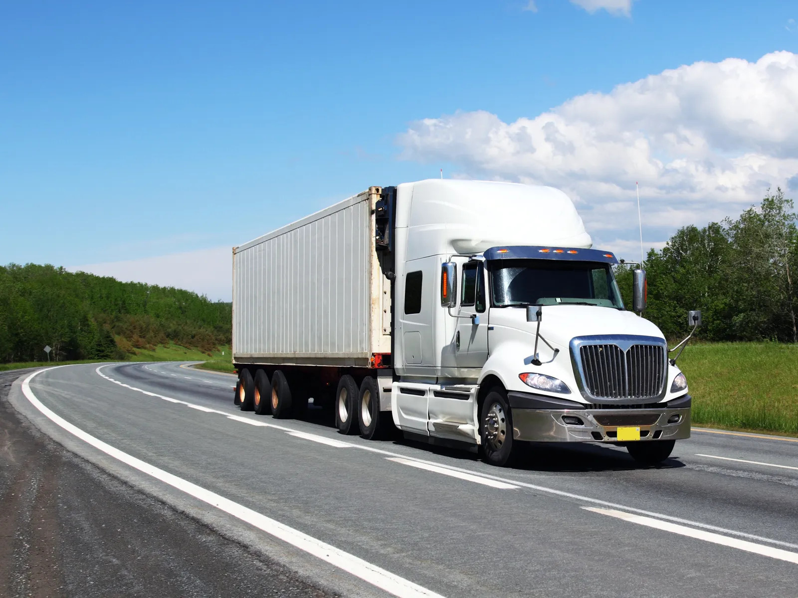 Truck driving on Highway